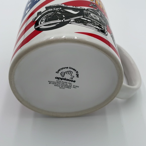Retro Harley Davidson Live to Ride, Ride to Live Ceramic Coffee Cup Biker Mug - Picture 6 of 9